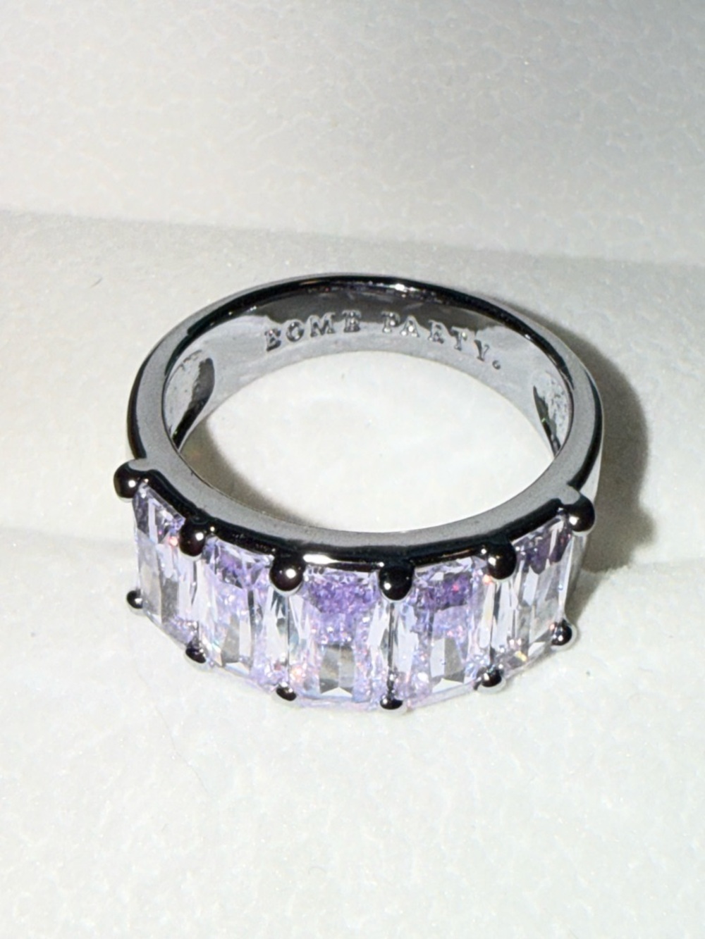 BOMB PARTY 💣✨ SIZE 7 Lavender Topaz on Hematite Plating